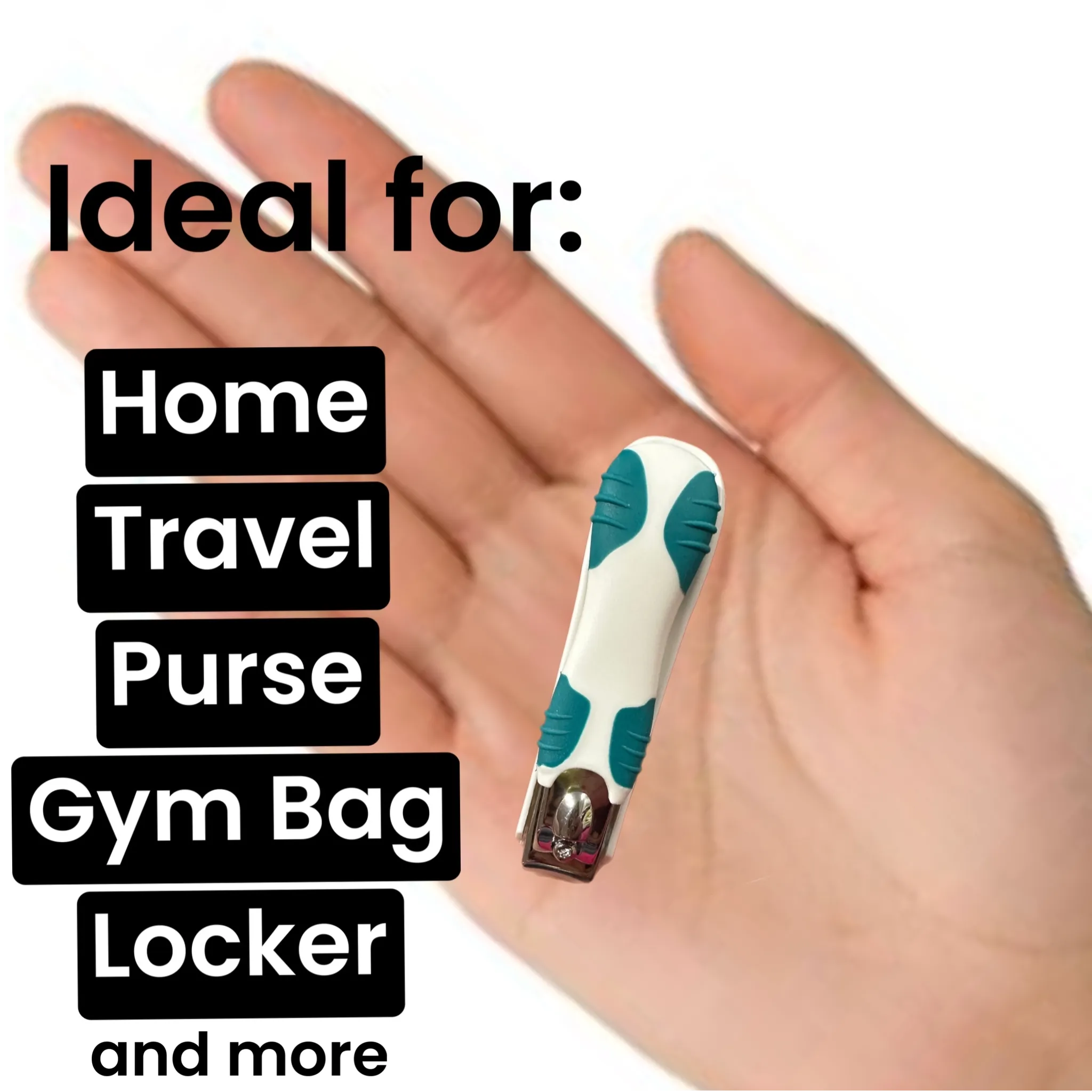1 ALAZCO Nail Clippers with No Splash Storage Box Detachable Non-Slip Comfort Grip Stainless Steel Sharp Blades Trimmer Men Woman Kids Adults Arthritis Unsteady Hands Home Travel Gym Bag