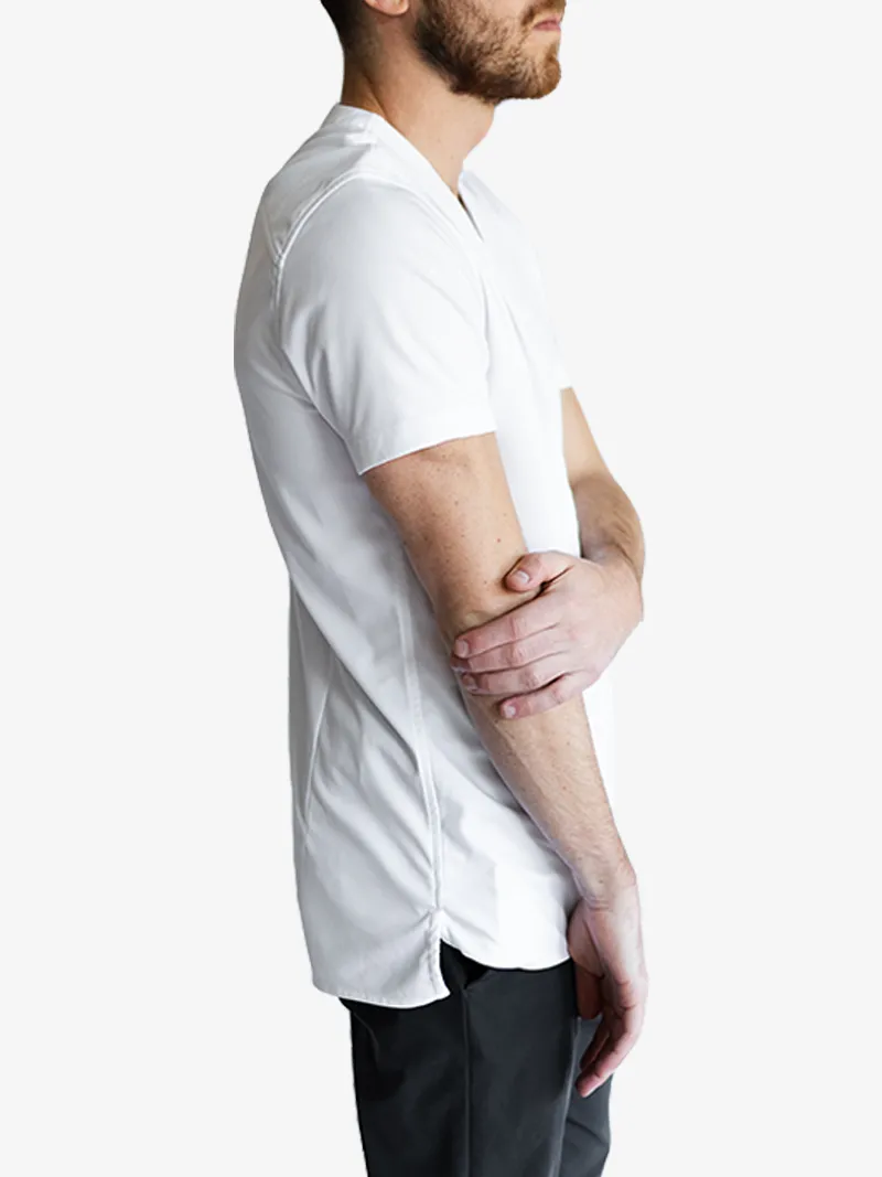 1.0 Collarless Future Short Sleeve - White