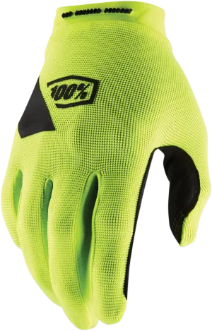 100% Ridecamp Gloves - Fluo Yellow - Small 10011-00010