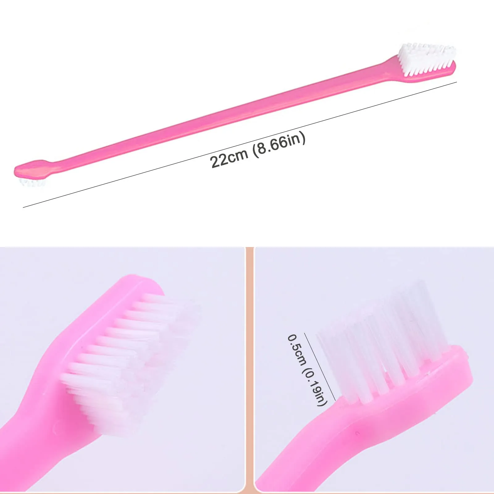 10pcs Dog Toothbrush, DKDDSSS Long Handle Double Head Dog Toothbrushes, Cat Teeth Cleaning Toothbrush, for Pet Dogs Cats Puppy Dental Care Toothbrush