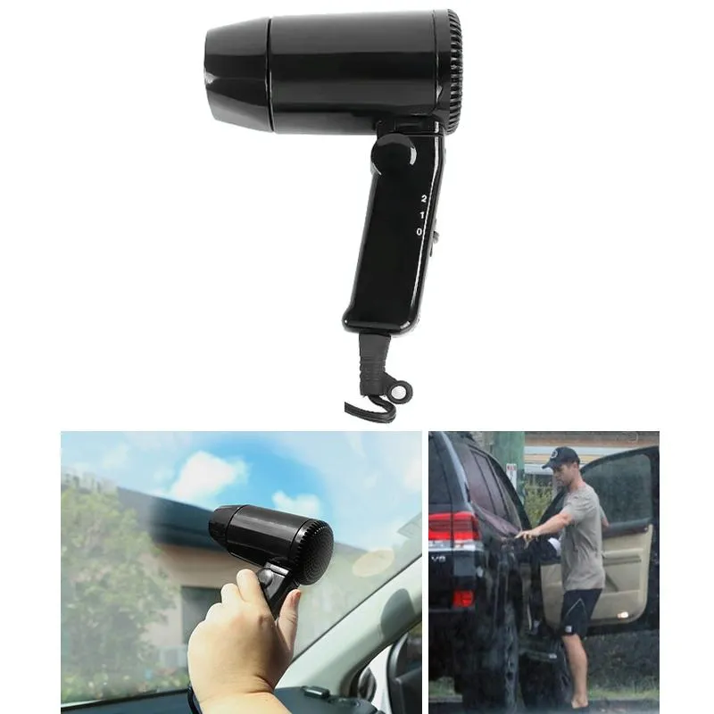 12V Portable Car Hair Dryer Black
