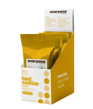 6 Pack Coconut   Lemon Resealable Hand Sanitizer Wipes