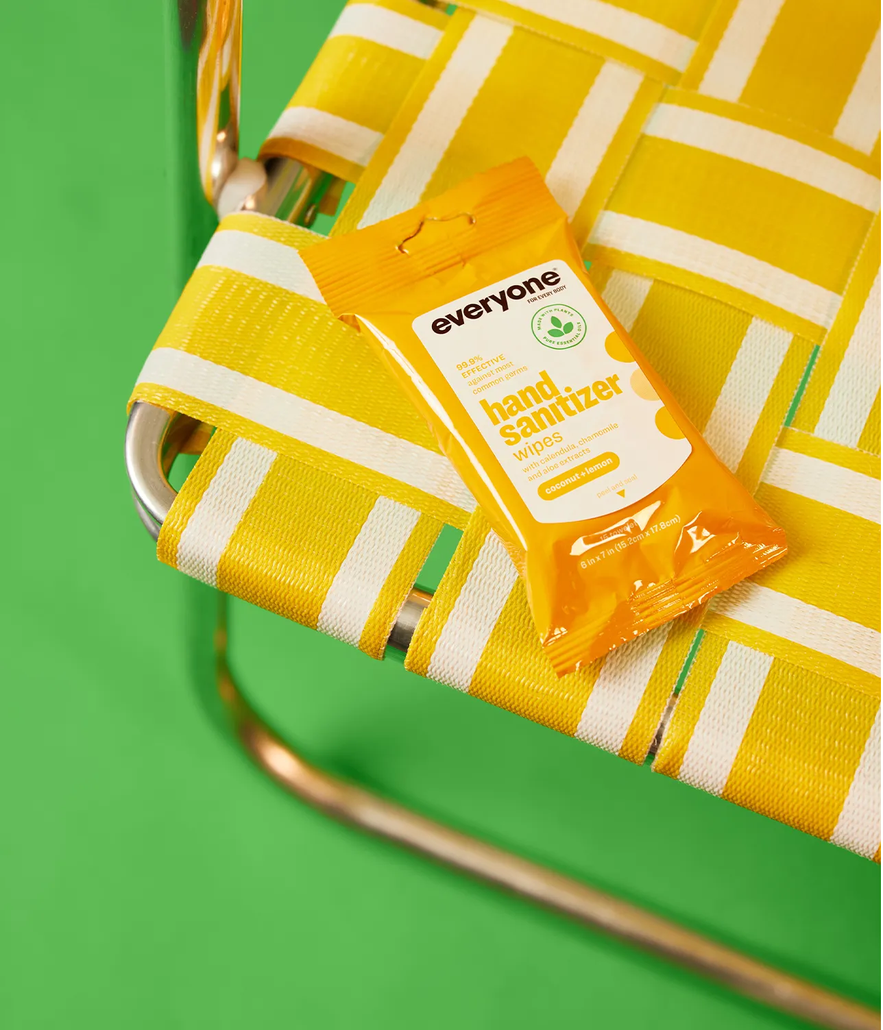 6 Pack Coconut   Lemon Resealable Hand Sanitizer Wipes