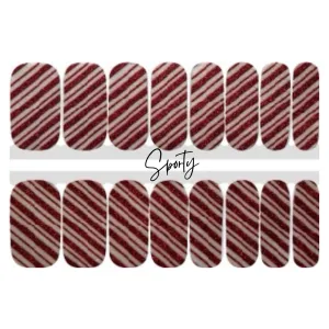Candy Cane Nail Wrap | Candy Cane Nail Design | Holiday Nail