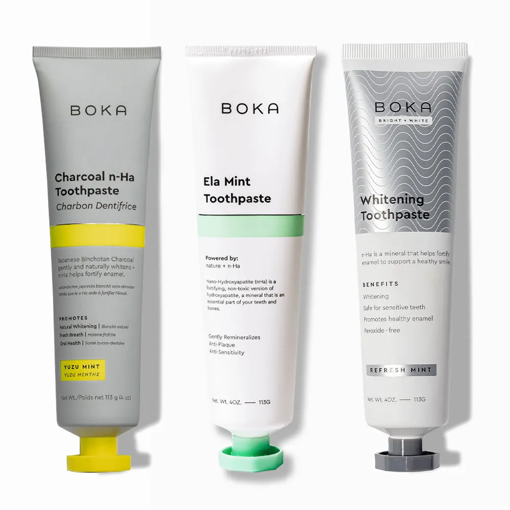 Charcoal Yuzu Mint Whitening n-Ha Toothpaste 3-pack