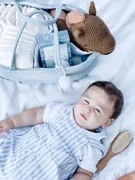 Cotton Rope Diaper Caddy | Dusty Blue | Fephas