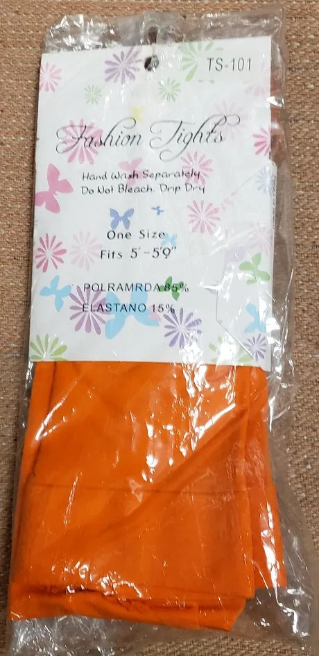Emilia -- Women's Nylon Fashion Capri Leggings -- Orange