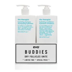 Evo Therapist Shampoo & Conditioner 500ml Buddie Duo (with free pumps)
