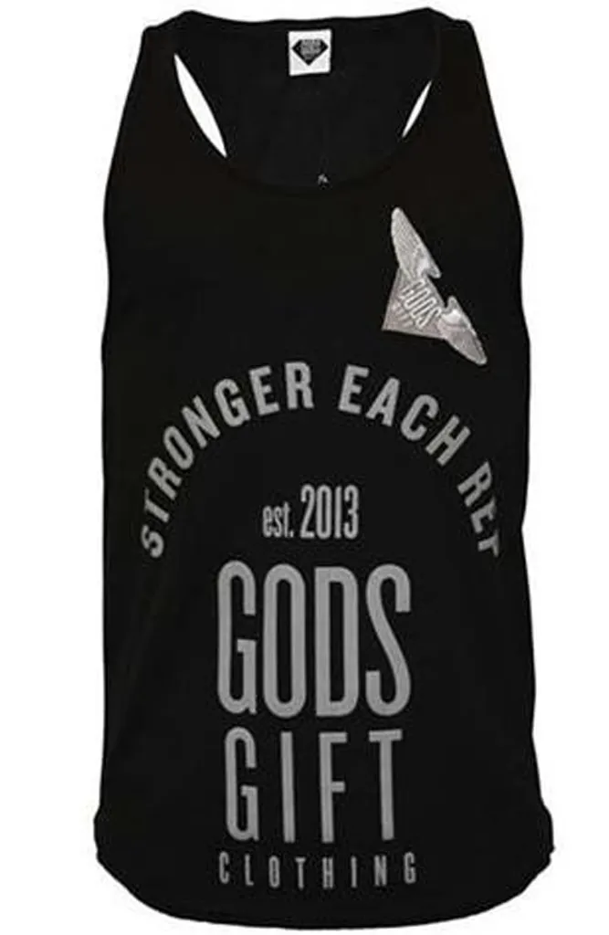 GG EST 2013 Racer Back Gym Vest - Black