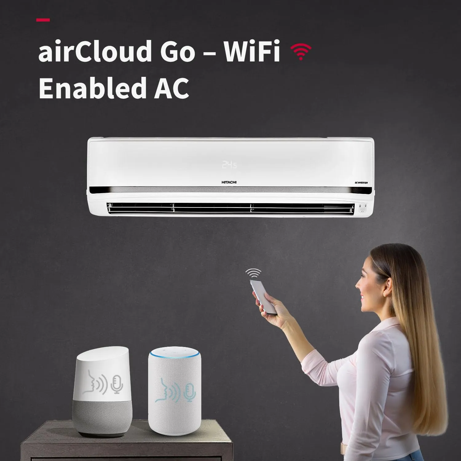 Hitachi RAS.Y518PCAISL2  1.5 Ton Class 5 Star, Heavy Duty, Wifi-enabled, ice Clean, Xpandable , Inverter Split AC (100% Copper, Dust Filter, 5700XXL  White)