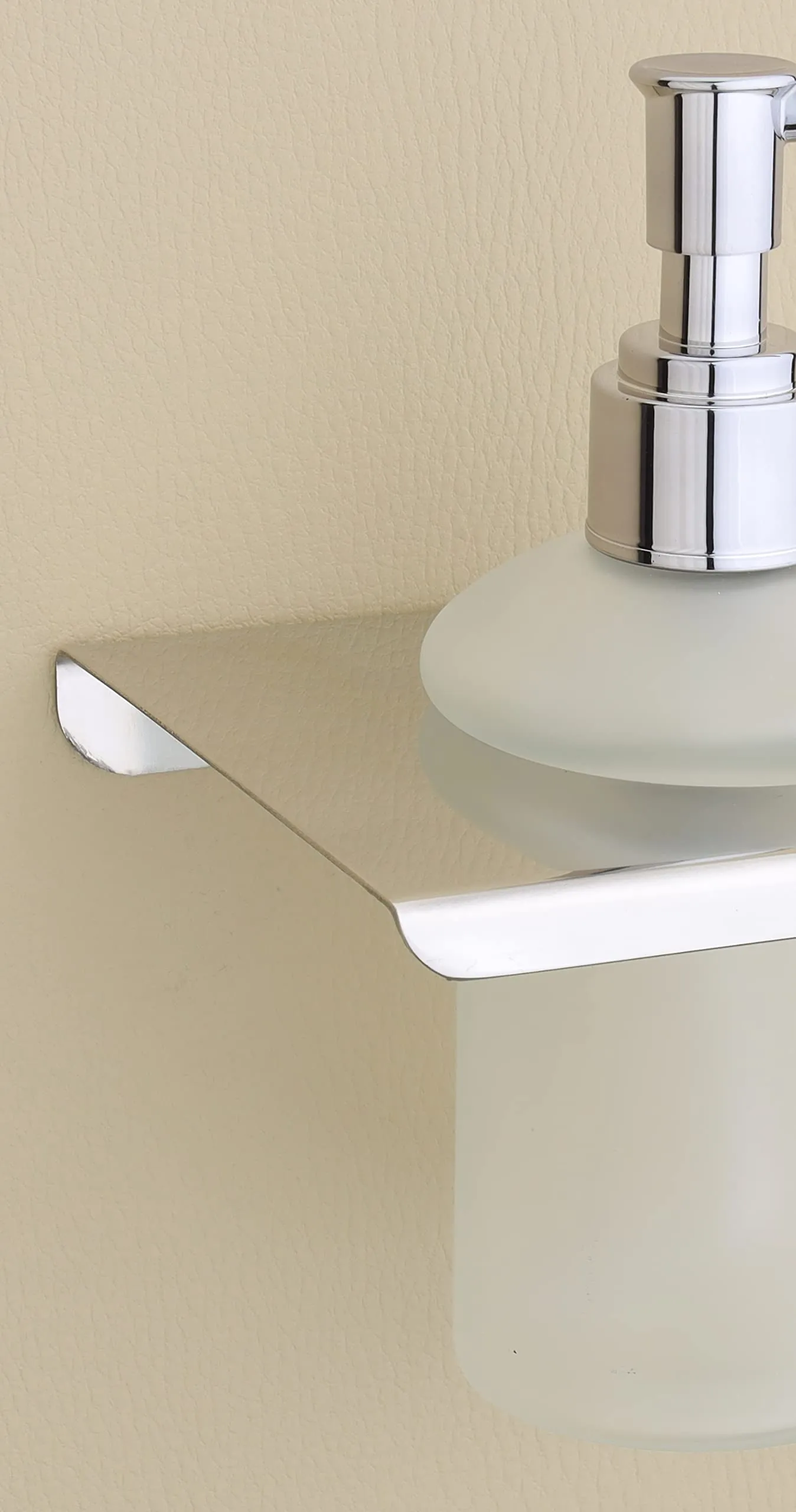 iSTAR 304 Stainless Steel Stand and Glass Liquid Soap Dispenser for Bathroom and Wash Basin Hand wash Dispenser Bathroom Accessories (Chrome Finish)