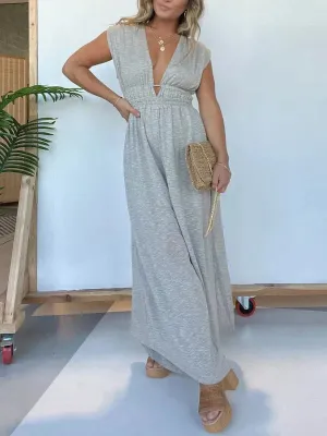 Ivyshape | Comfortable V Neck Jumpsuit