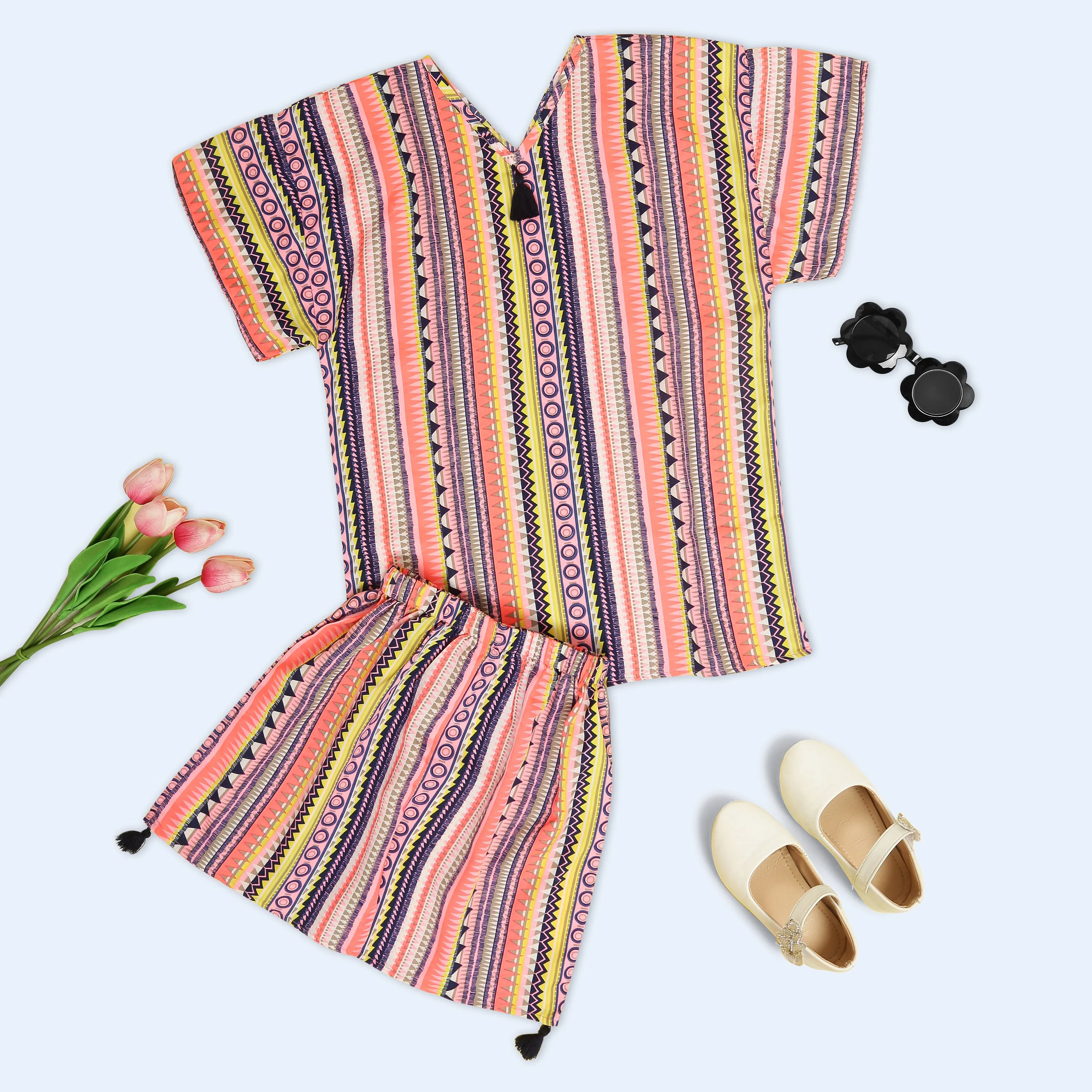 Korean Style Loose Fit Beachwear For Girls