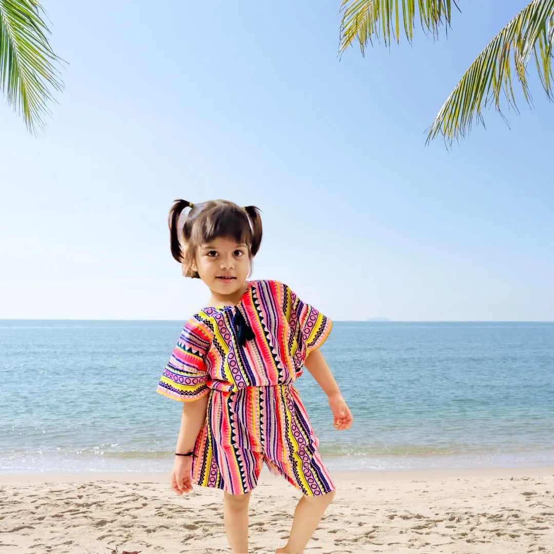 Korean Style Loose Fit Beachwear For Girls