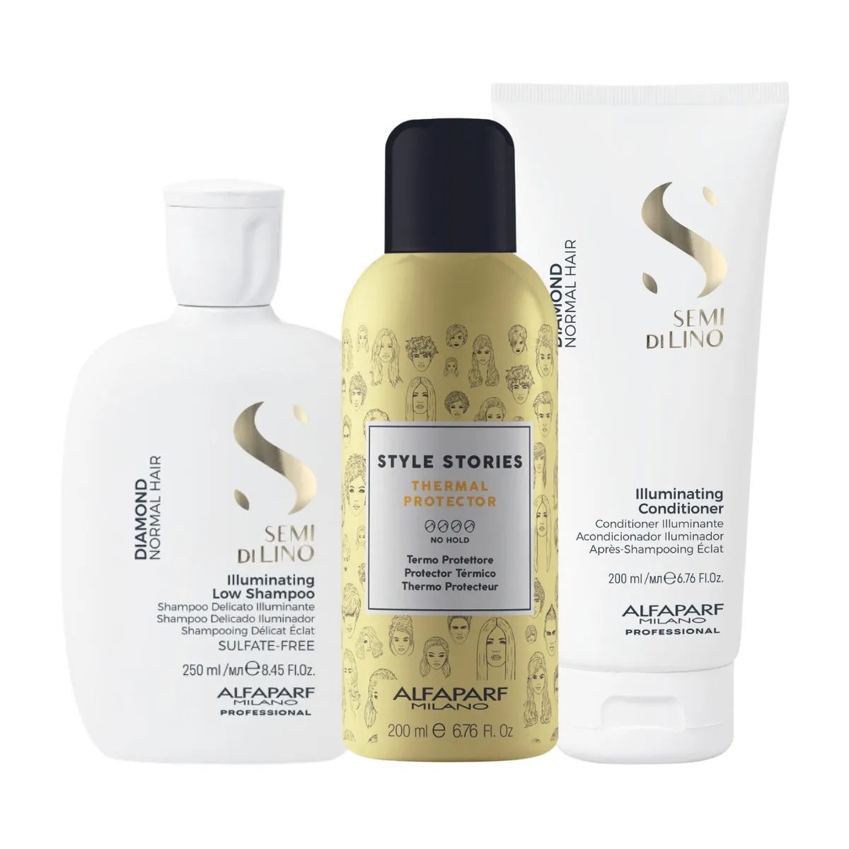 Millies Exclusive Alfaparf Semi Di Lino Diamond Duo with Complimentary Thermal Protect.