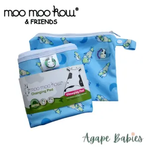 Moo Moo Kow Changing Pad Travel Size - BaaBaaSheepz Blue