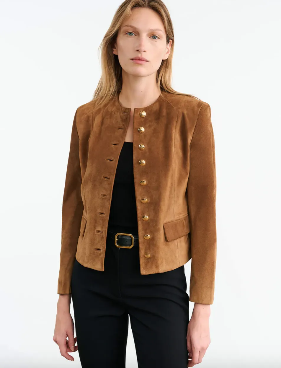 Nanon Suede Jacket in Martora
