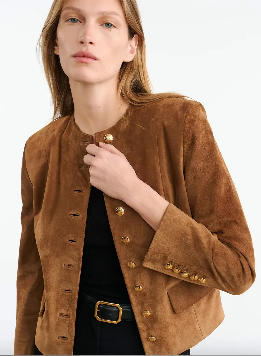 Nanon Suede Jacket in Martora