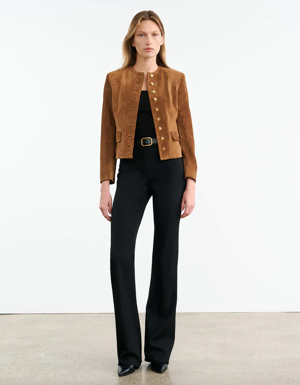 Nanon Suede Jacket in Martora