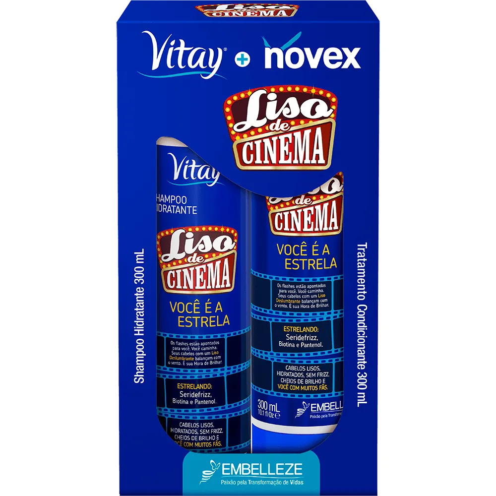 Novex Shampoo And Conditioner And Smooth Movie Kit