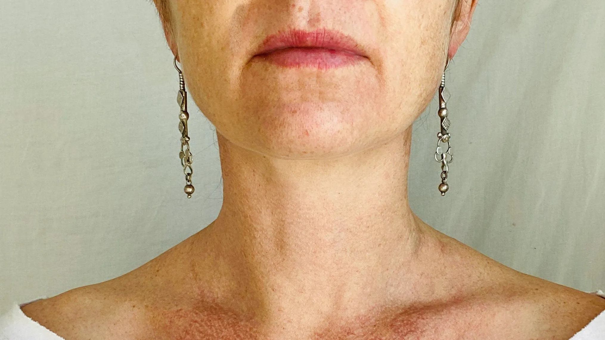 Old Afghan Silver Earrings. 0214