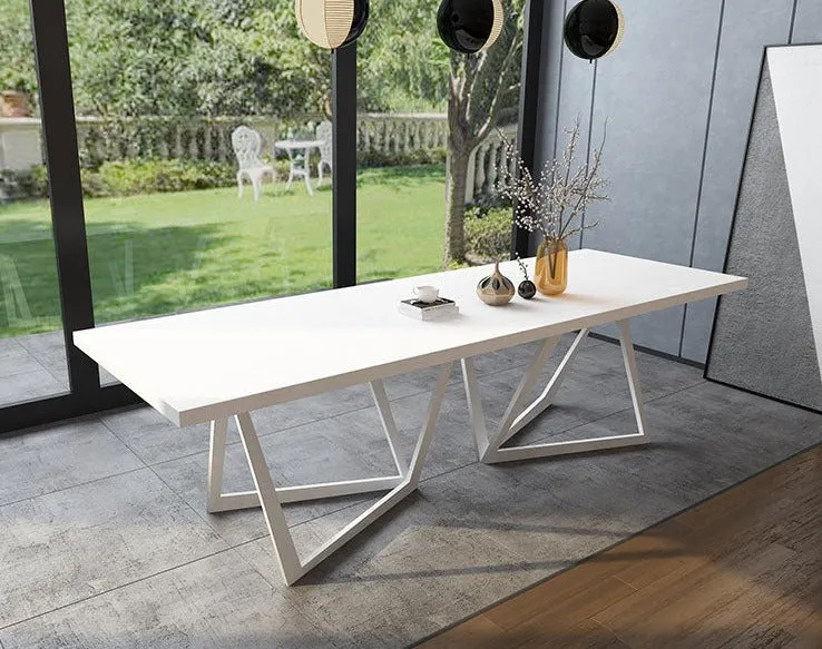 Otto Solid Wood and Metal Dining Table