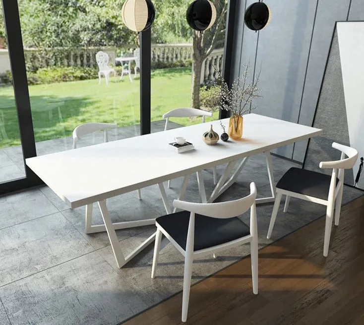Otto Solid Wood and Metal Dining Table