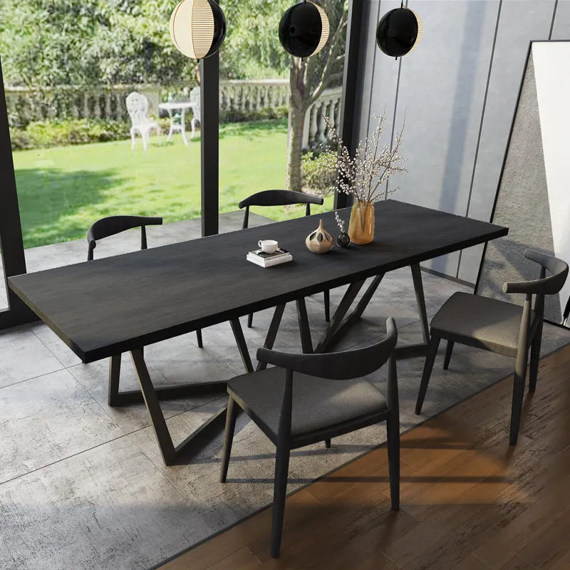 Otto Solid Wood and Metal Dining Table