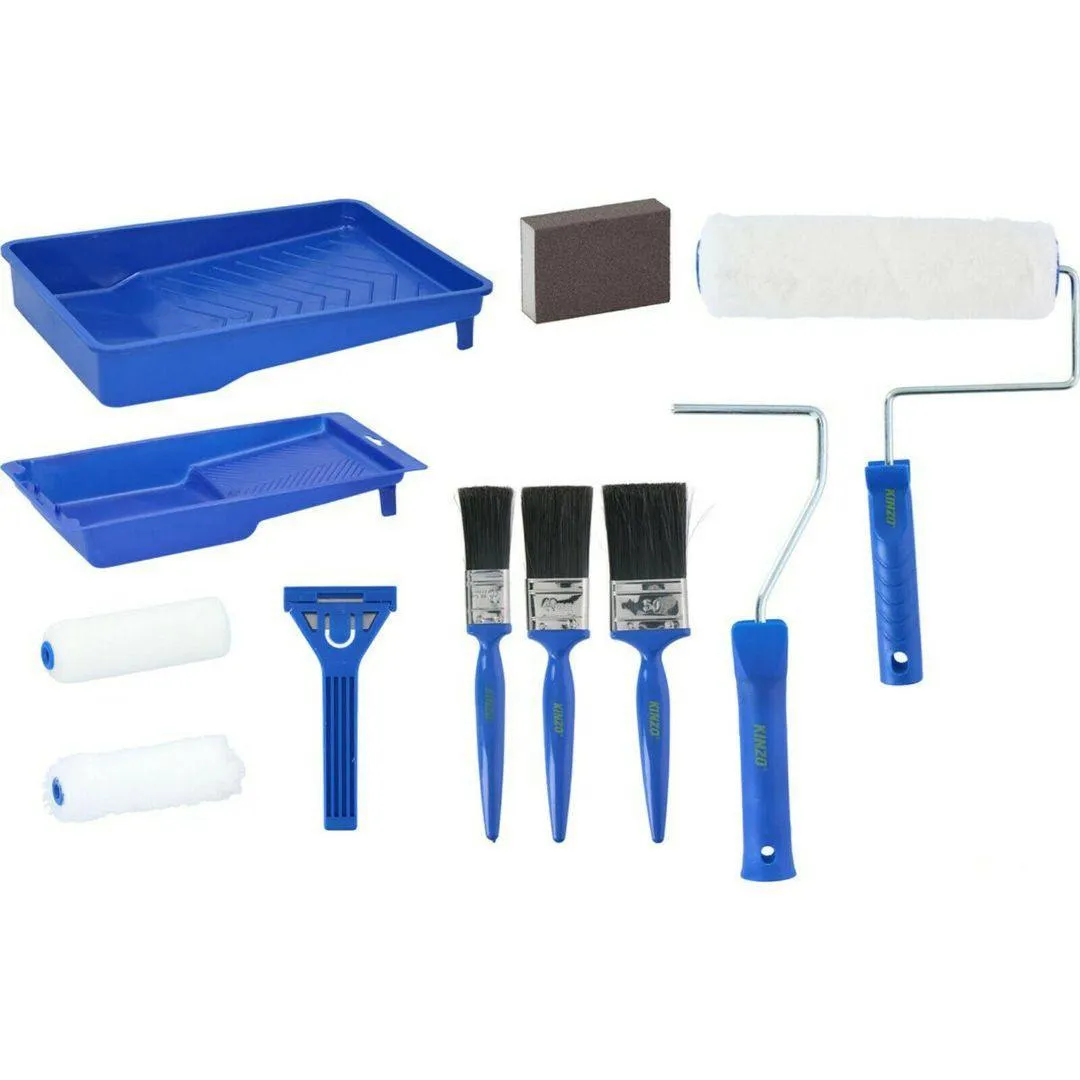 Painting Brush Roller Tray Set - 12 Pcs