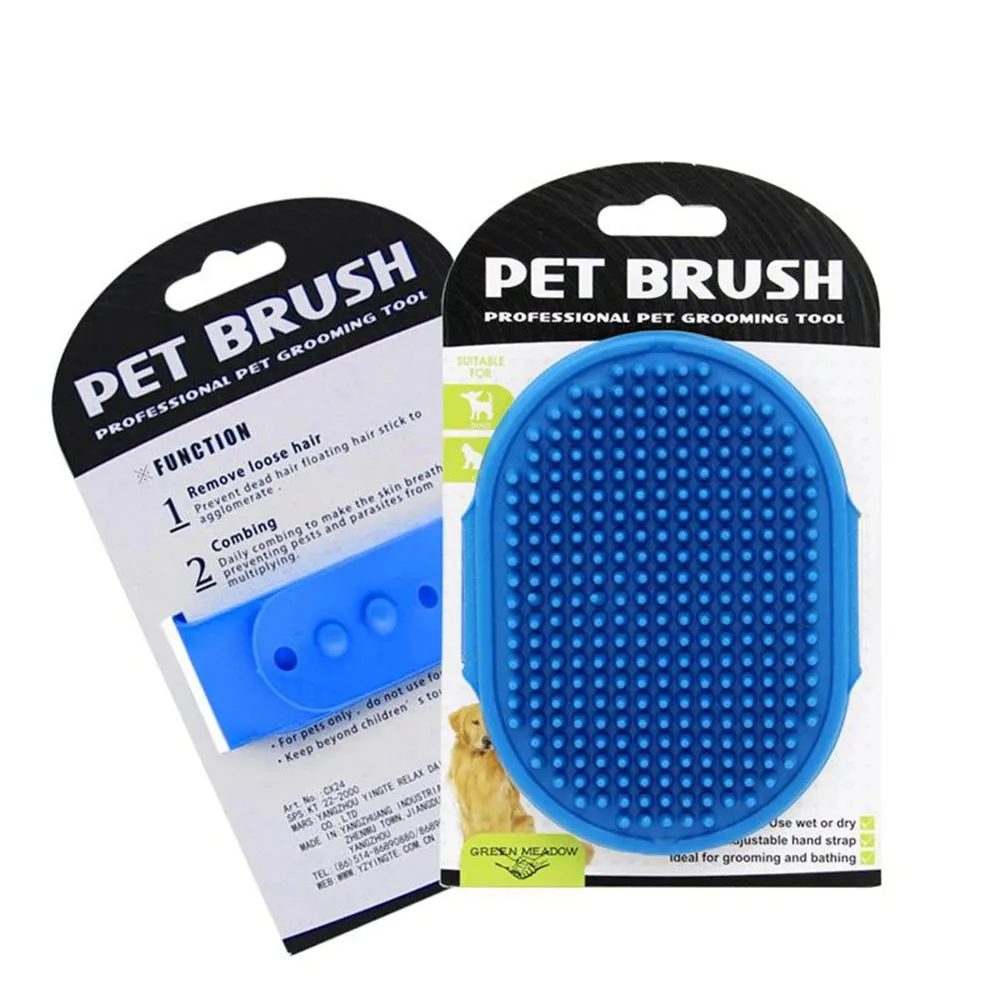Pet Cleaning Brush Dog Cats Bath Massage Gloves Comb Hair Remover Grooming Soft Rubber Cleaning Tool Pets Washing Supplies