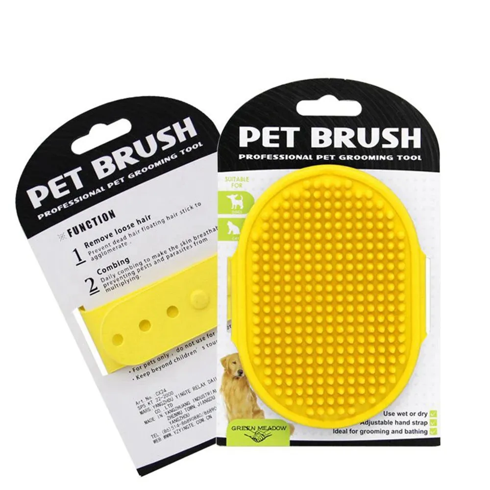 Pet Cleaning Brush Dog Cats Bath Massage Gloves Comb Hair Remover Grooming Soft Rubber Cleaning Tool Pets Washing Supplies