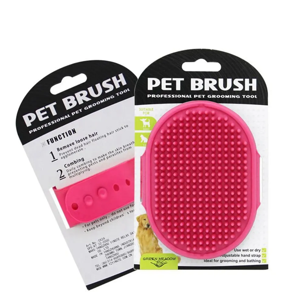 Pet Cleaning Brush Dog Cats Bath Massage Gloves Comb Hair Remover Grooming Soft Rubber Cleaning Tool Pets Washing Supplies
