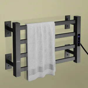 Plantex Aluminium Shock-Free Heating Towel Rack/Towel Bar/Towel Stand/Hanger/Towel Warmer Machine for Bathroom Accessories(Rich-Black)