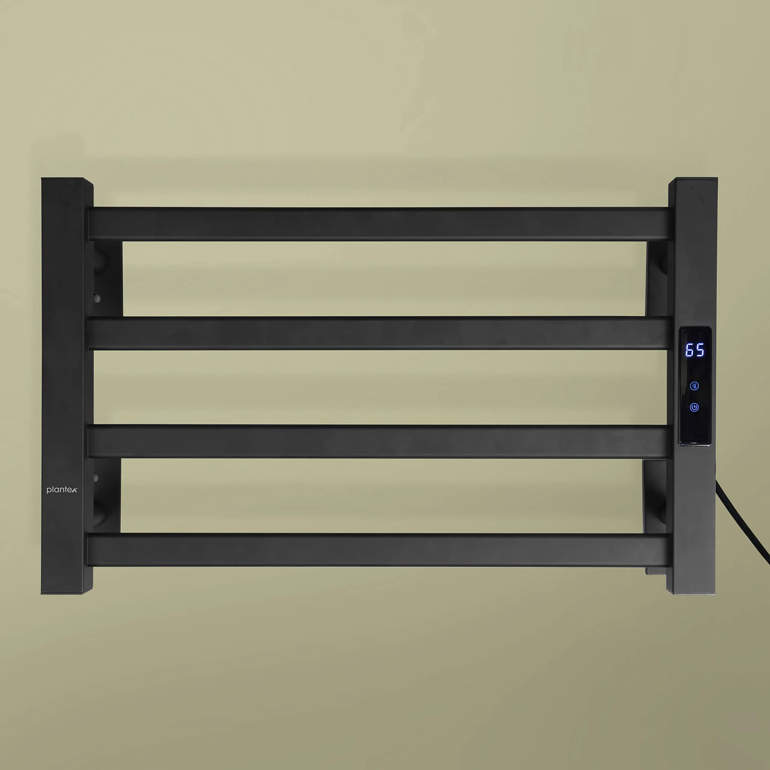 Plantex Aluminium Shock-Free Heating Towel Rack/Towel Bar/Towel Stand/Hanger/Towel Warmer Machine for Bathroom Accessories(Rich-Black)