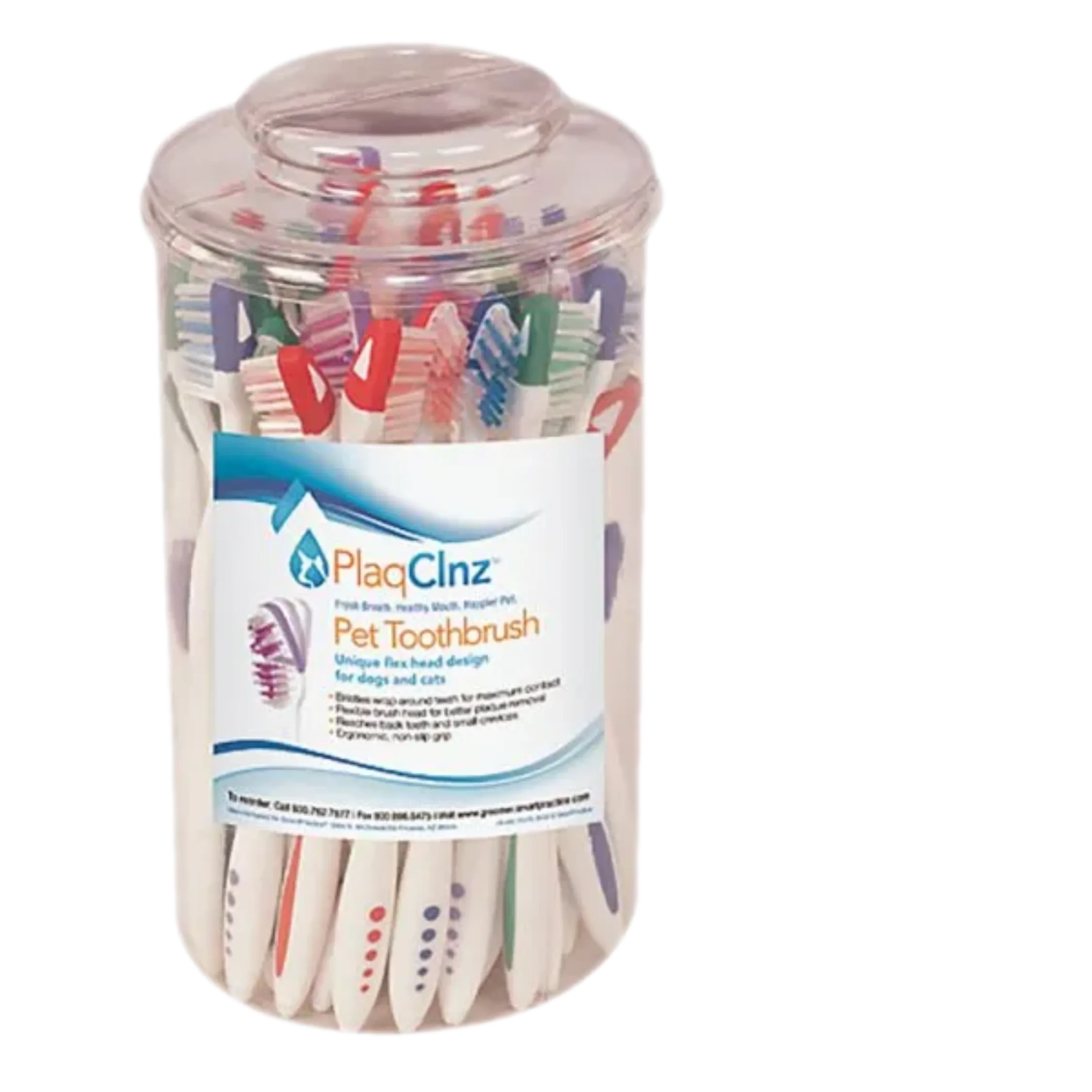 PlaqClnz Pet Toothbrushes for Dogs and Cats