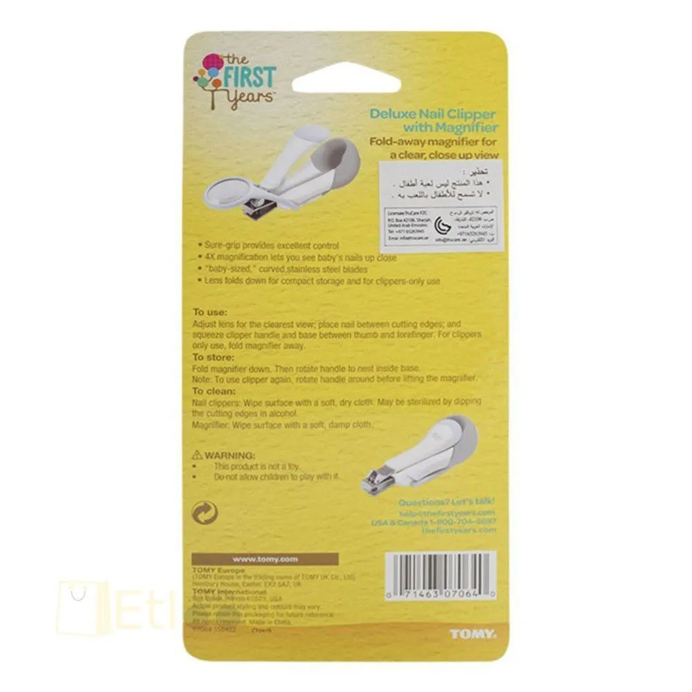 The First Years Nail Clipper W/ Magnifier Health Care - White & Grey
