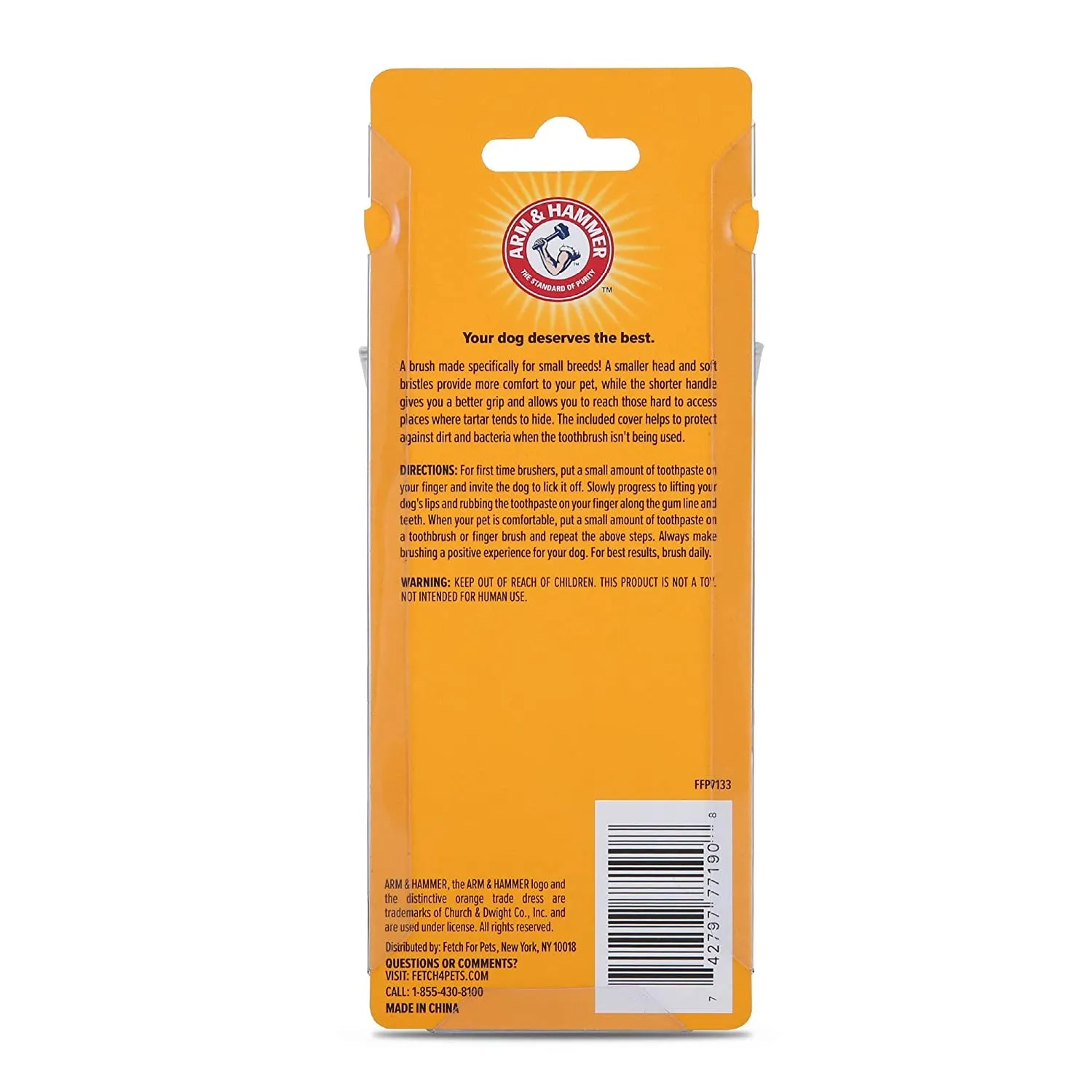 Toothbrush & Cover for Small Dogs