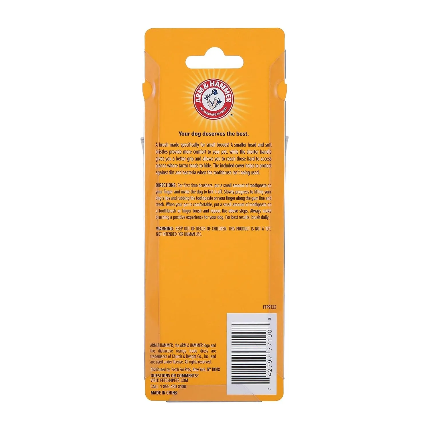Toothbrush & Cover for Small Dogs