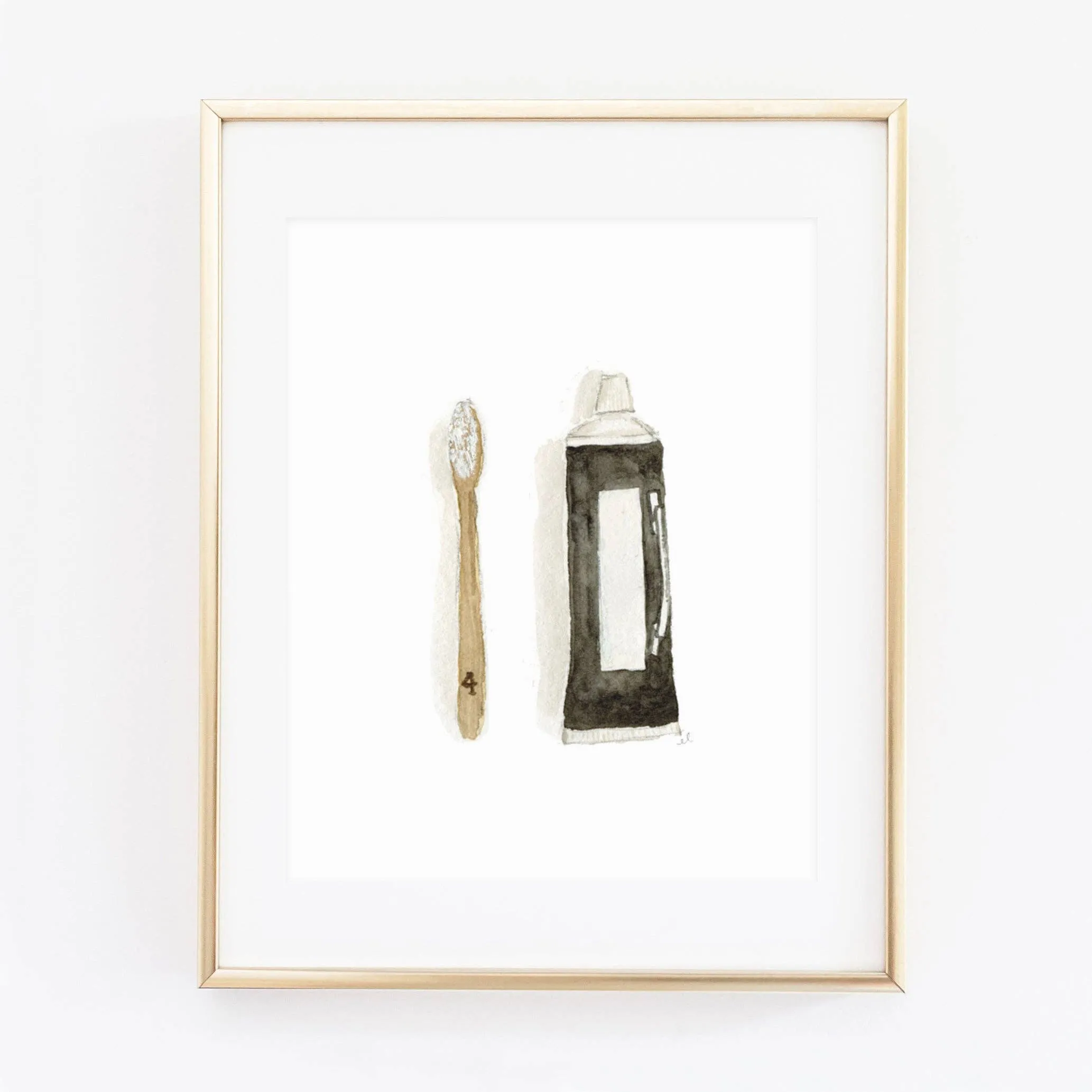Toothbrush art print