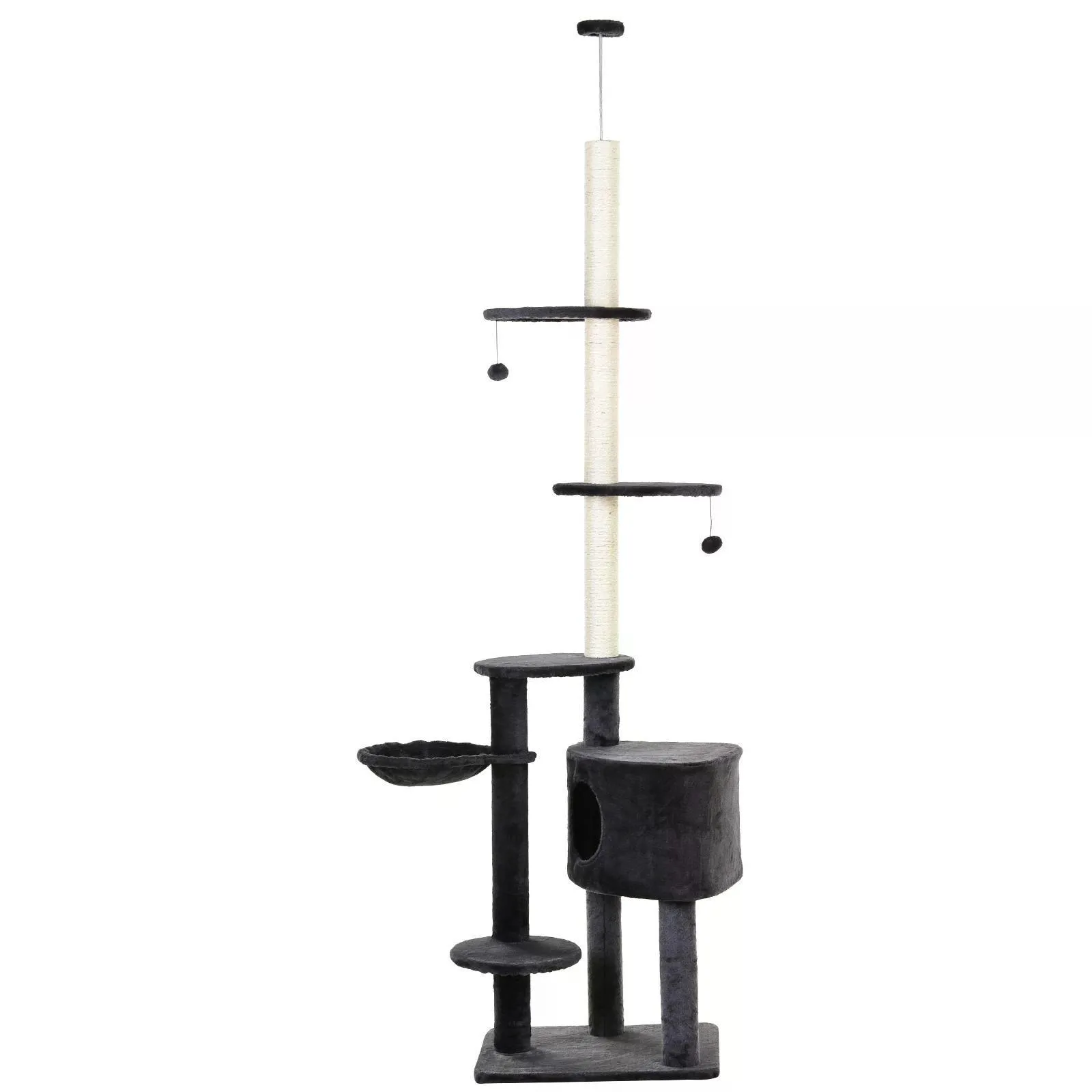 Vertical Cat Tree Condo Tower Grey